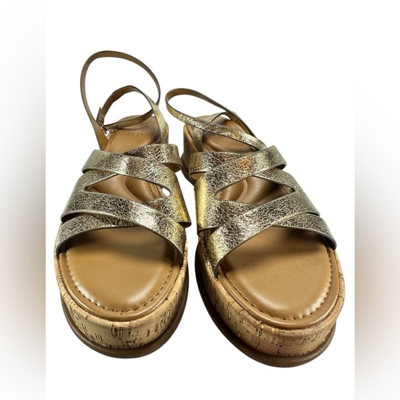 Naturalizer Women's Riley Strappy Platform Heel Sandals  Bronze EUC 10M - Picture 3 of 9